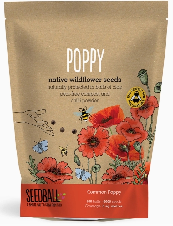 Seedball Wildflower Grab Bags   Poppy