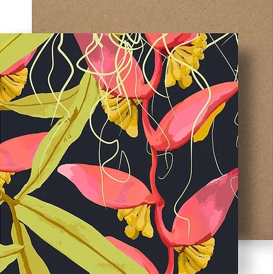 Heliconia Series No.1 Greetings Card