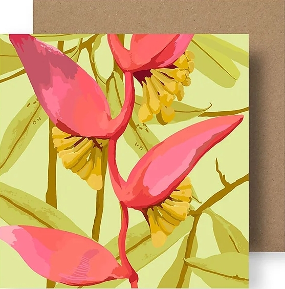Heliconia Series No2 Greetings card