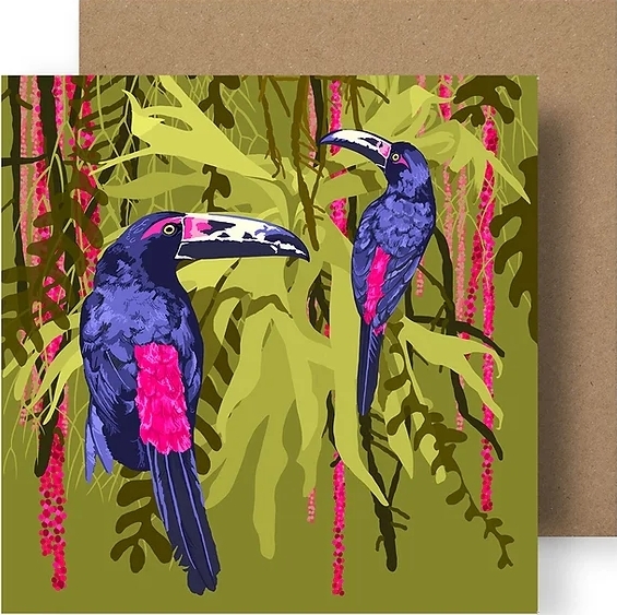 Toucans In The Jungle Greetings Card
