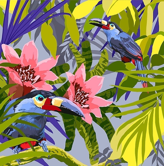 Toucans In The Jungle Series No.2 Greetings Card