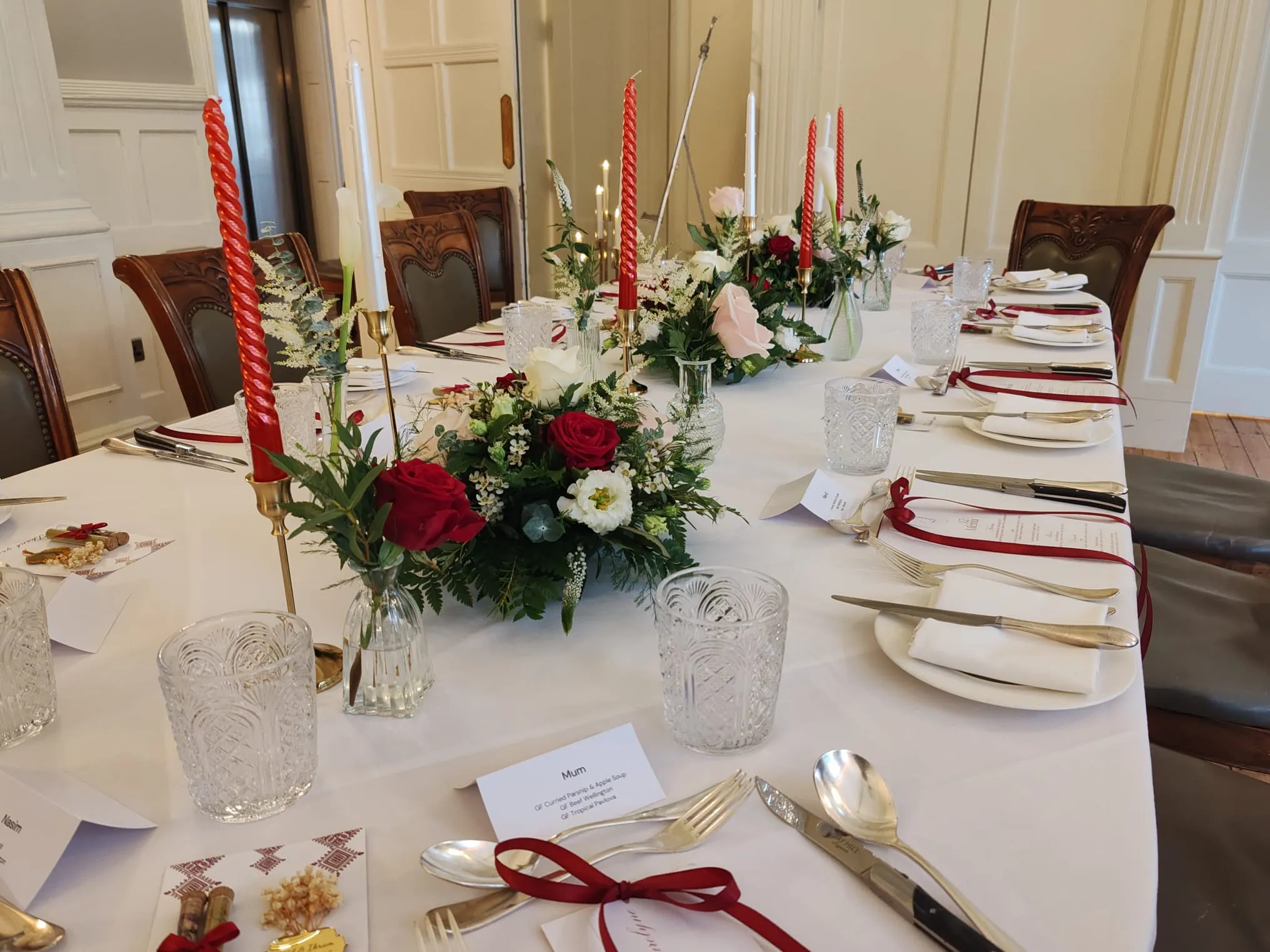 Table centre wedding flowers