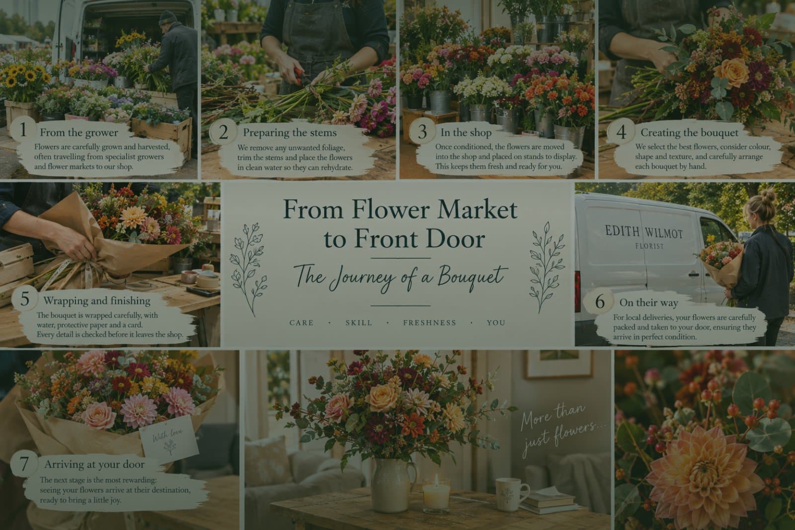 From Flower Market to Front Door: The Journey of a Bouquet