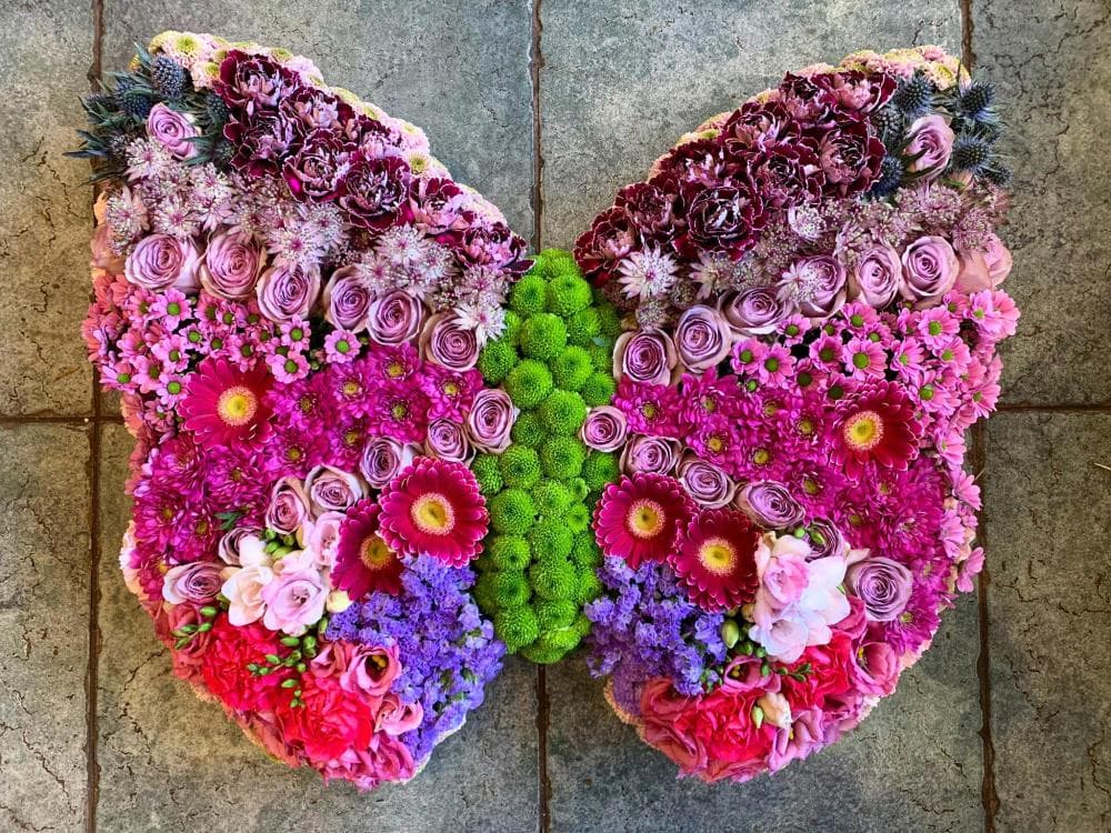 Butterfly Funeral Arrangement — Edith Wilmot, Bristol