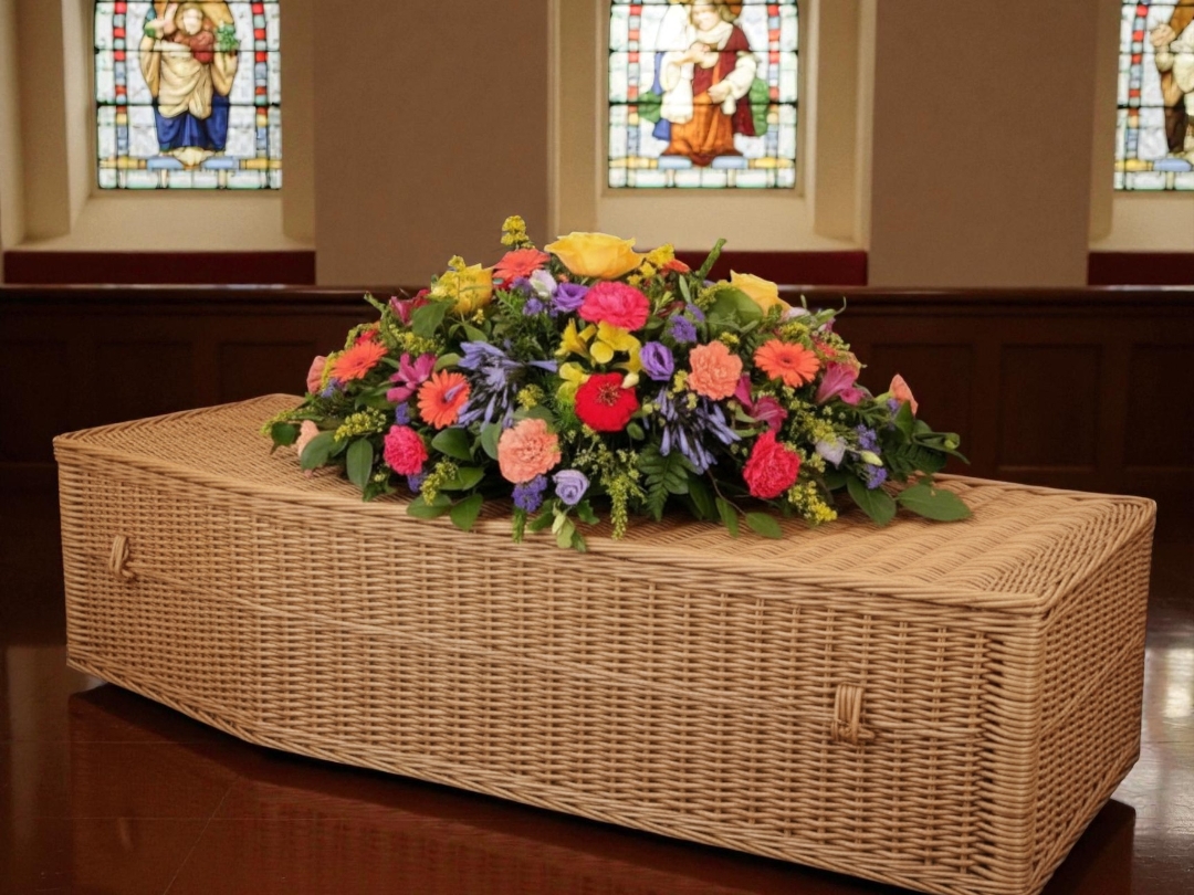 Vibrant Casket Spray.