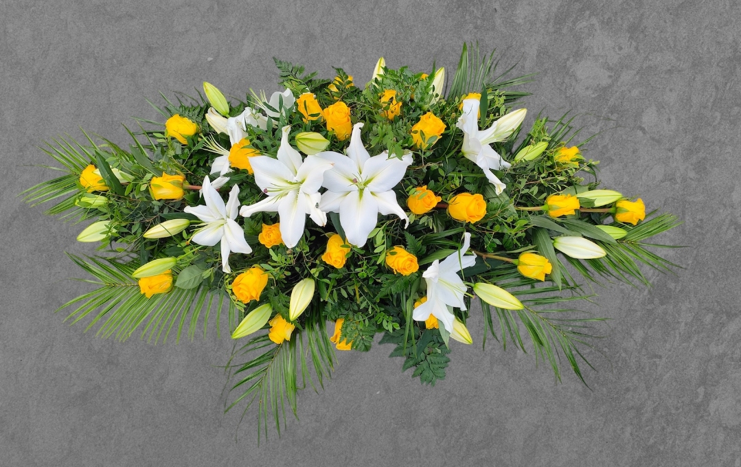 Lily and Rose Casket Spray