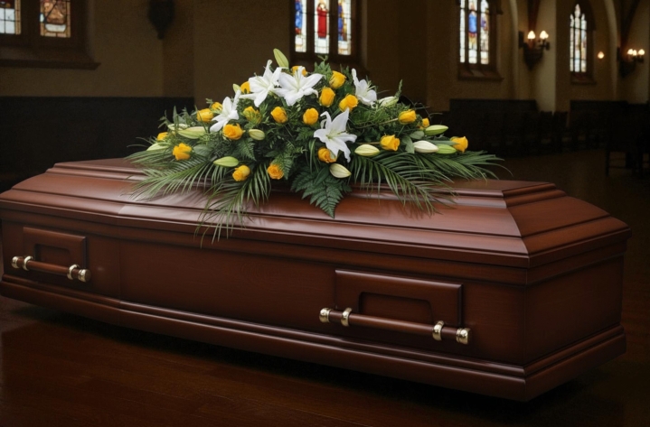 Lily and Rose Casket Spray