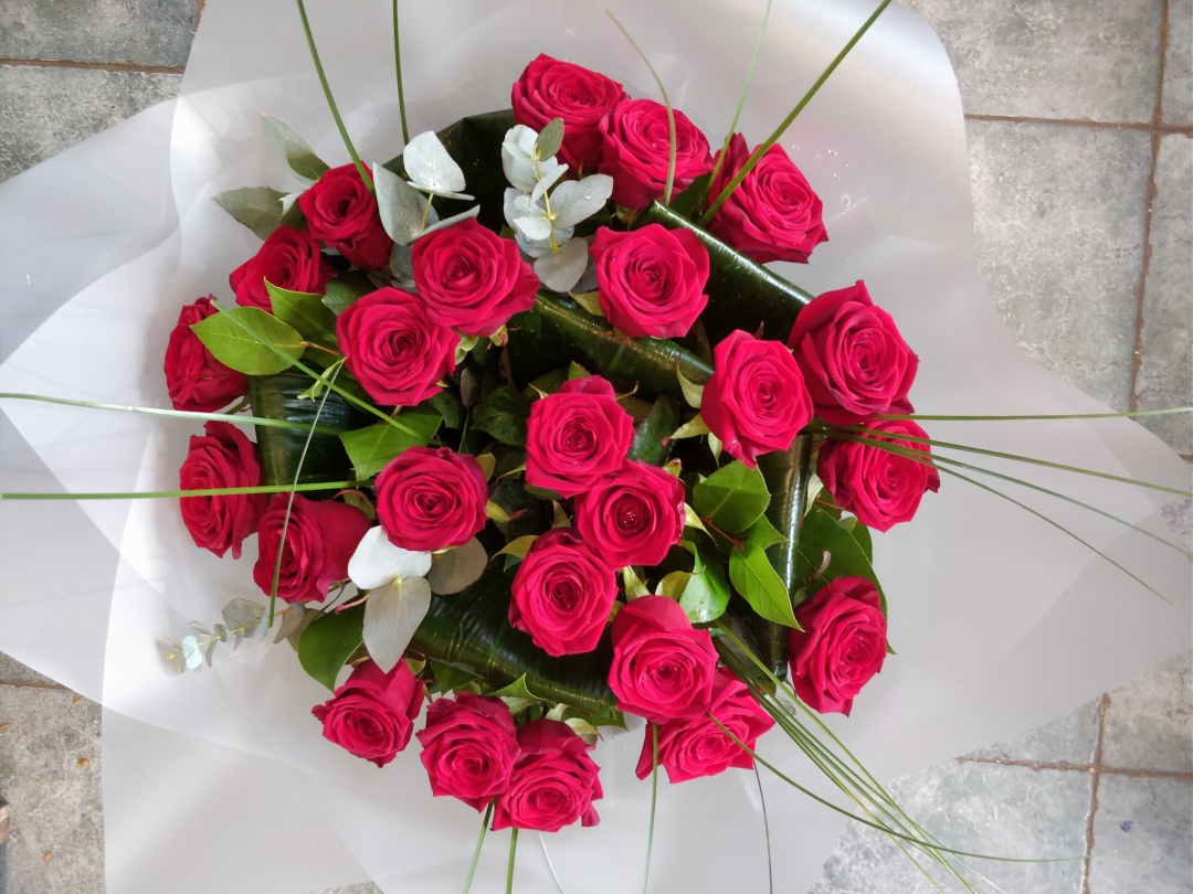 Endless Love – 24 Red Roses Hand Tied Bouquet