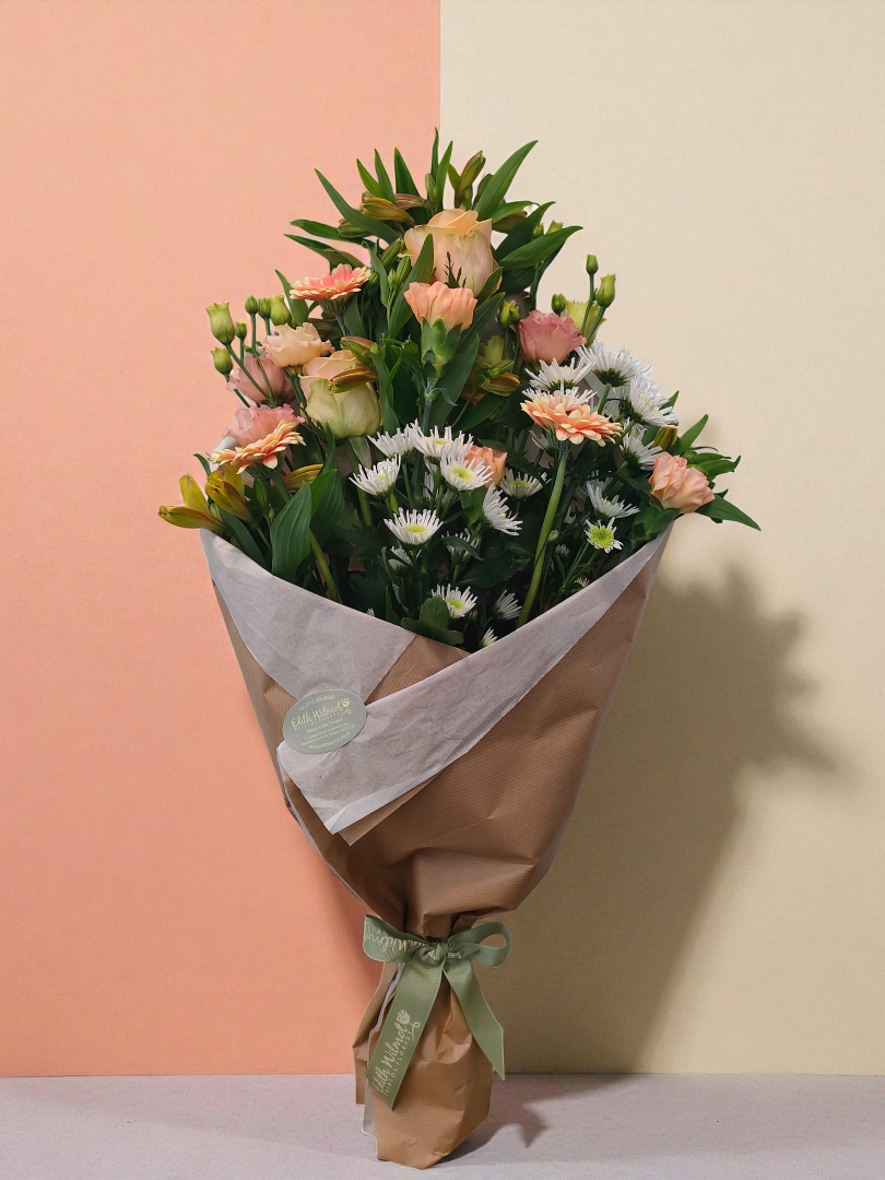 Amber and Ivory   Autumn Gift wrapped Bouquet