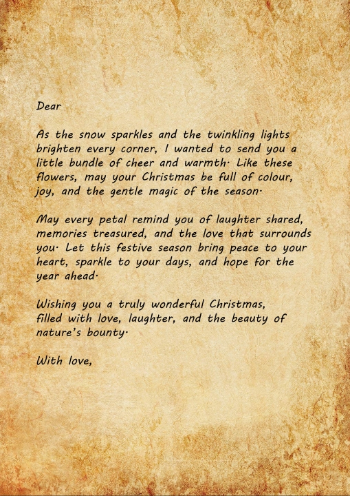 Winter Glow   Christmas Flower Letter