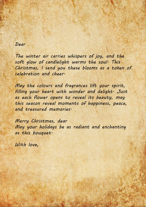 Festive Whispers   Christmas Flower Letter