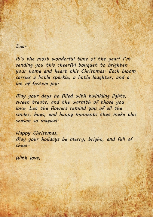 Jolly Cheer   Christmas Flower Letter