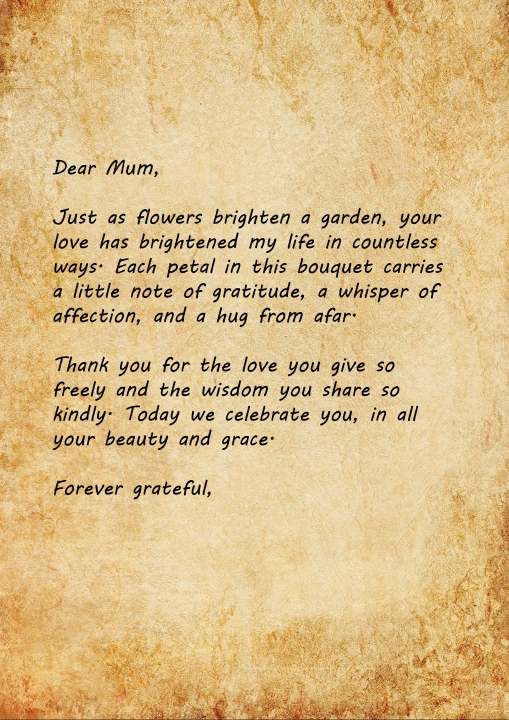 Blooming Love   Mother's Day Flower Letter