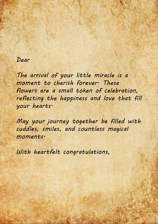 Tiny Miracles   New born Flower Letter