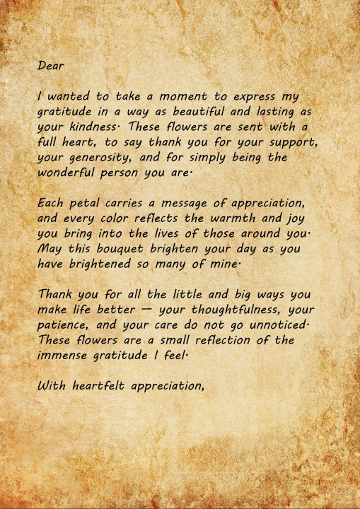 A Bloom of Thanks   Thank you Flower Letter