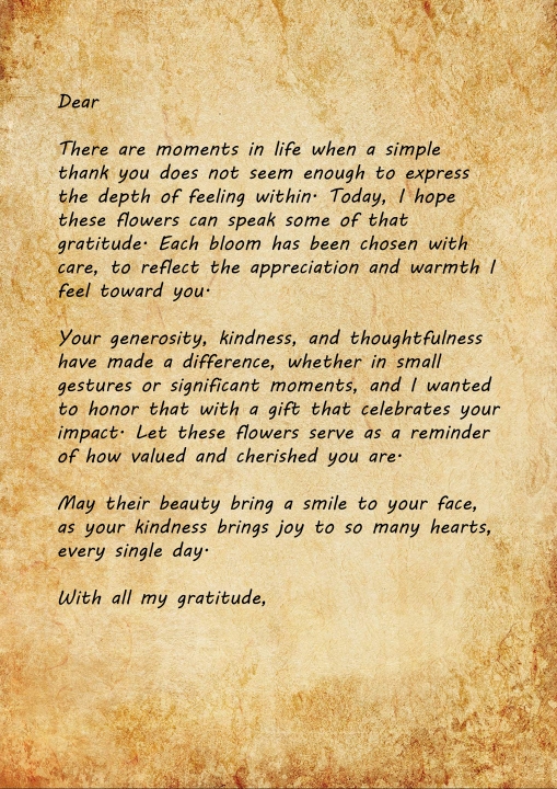 Ever Grateful   Thank You Flower Letter
