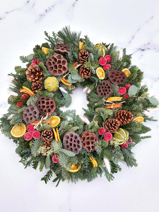 'Golden Orchard' Christmas Wreath