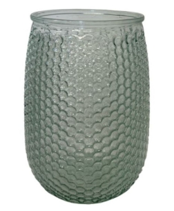 Clear honeycomb vase