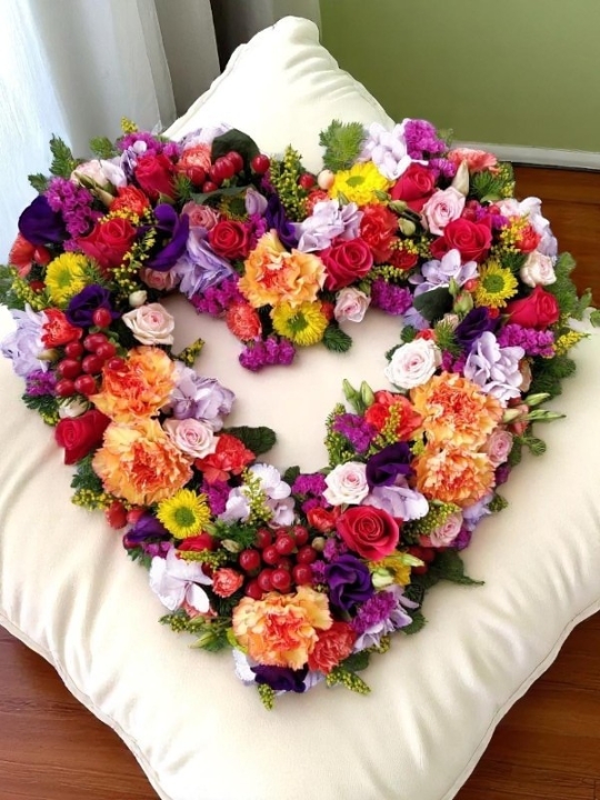 Colourful open heart