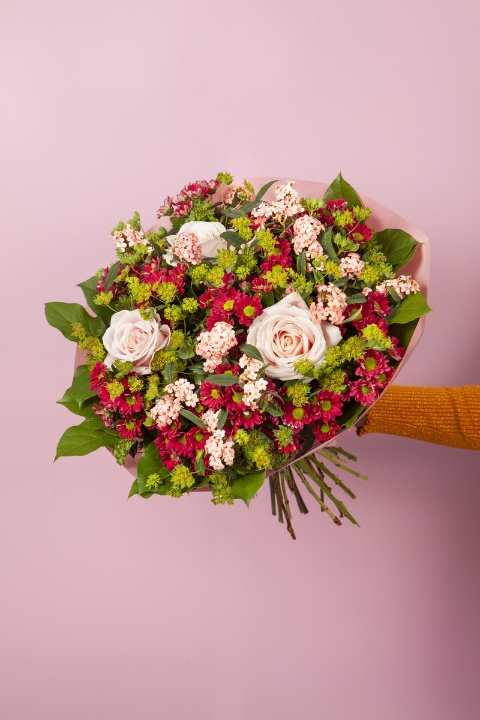 Crimson & Blush Hand Tied