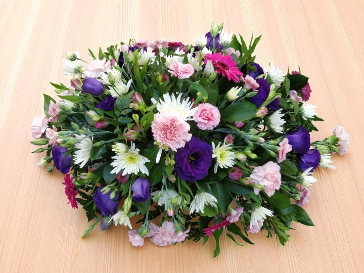 Peaceful Pastels Funeral Spray
