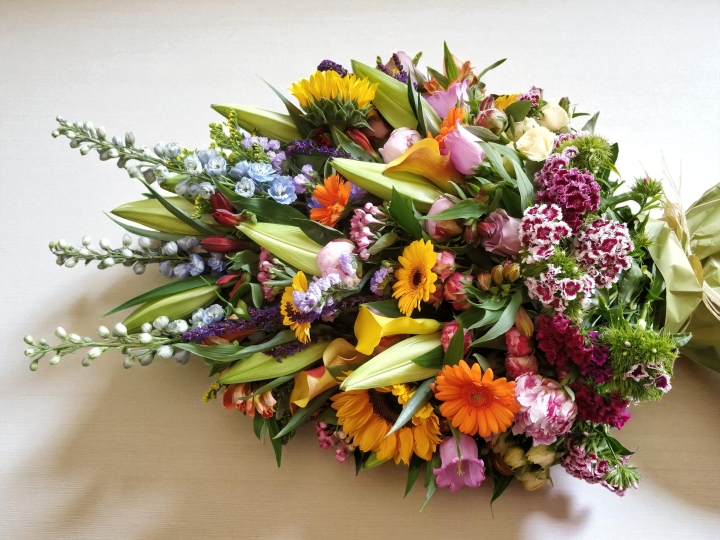 Rainbow Tribute Funeral Sheaf