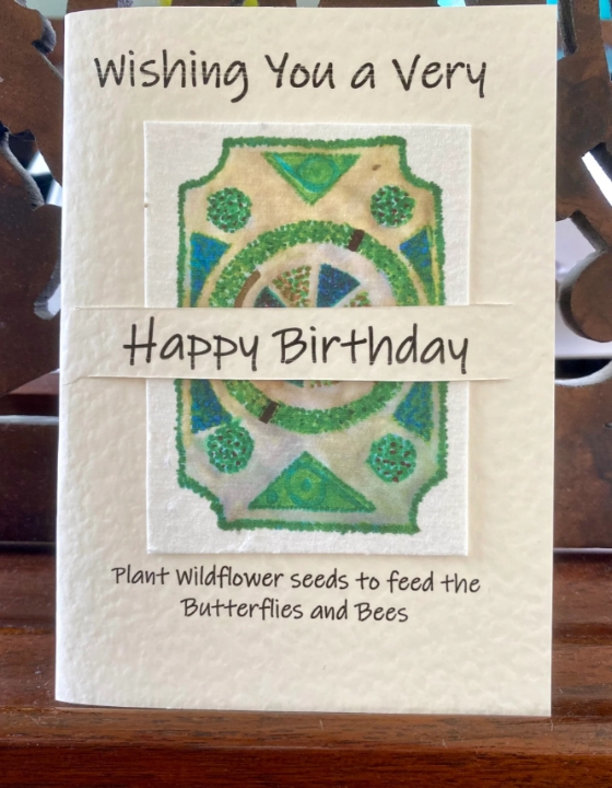Seeded greetings card Formal Garden