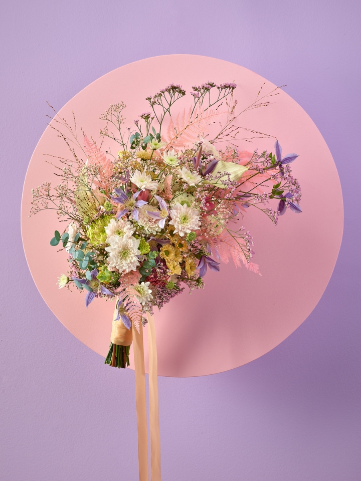 Shower style summer Chrysanthemum bridal bouquet