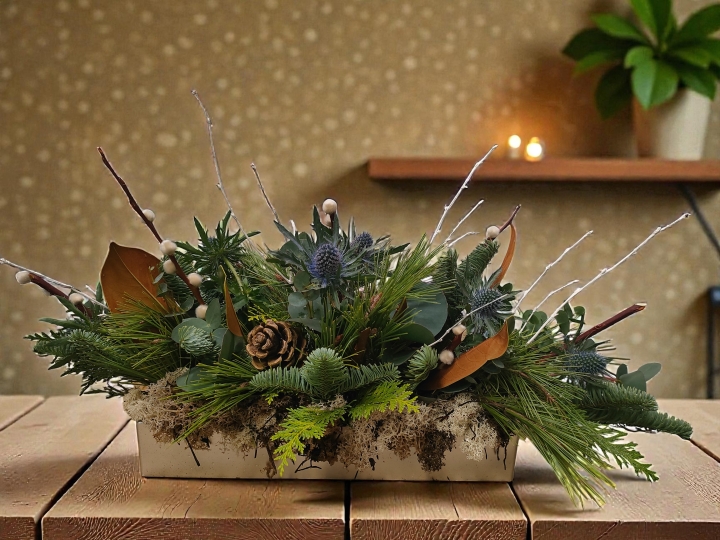 Soft Seasonal Foliage Centrepiece