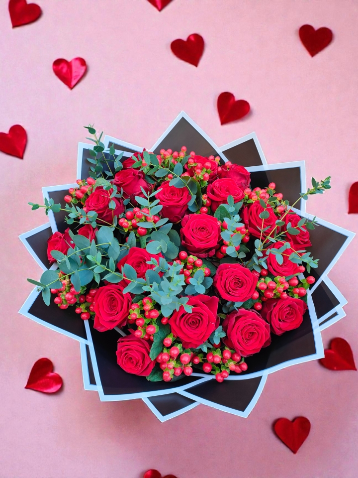 Valentine’s Ruby Romance – 24 Red Roses
