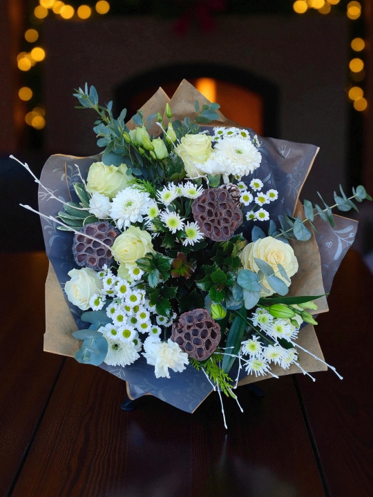 White Winter Wonderland Hand Tie