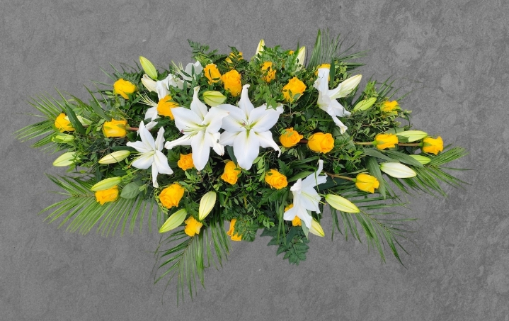 Lily and Rose Casket Spray