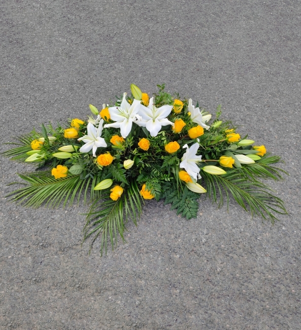 Lily and Rose Casket Spray