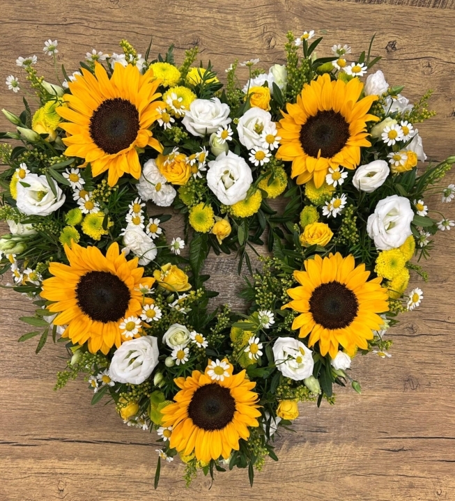 Striking Sunflower Heart