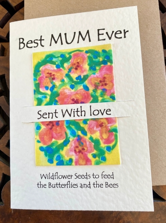 Seeded greetings card Mother's Day   Best Mum ever