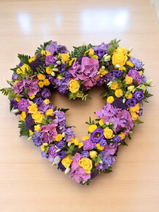 Colourful open heart
