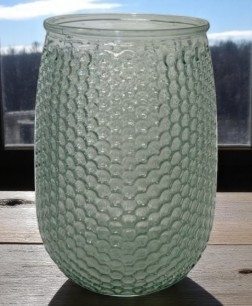 Clear honeycomb vase