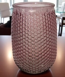 Pink honeycomb vase