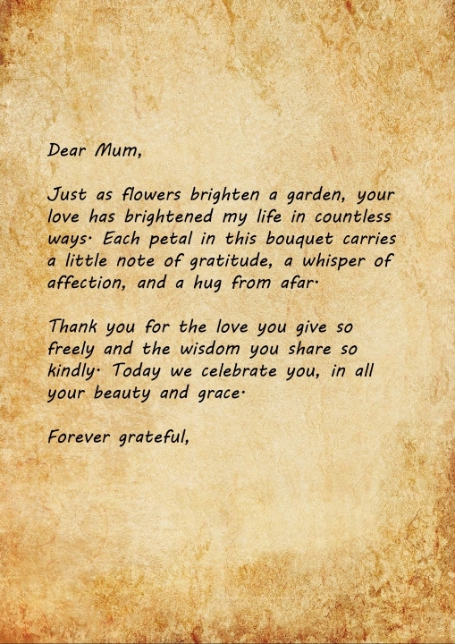Blooming Love   Mother's Day Flower Letter