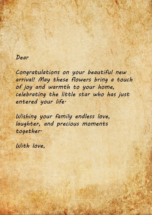 Welcome Little Star   New Born Flower Letter