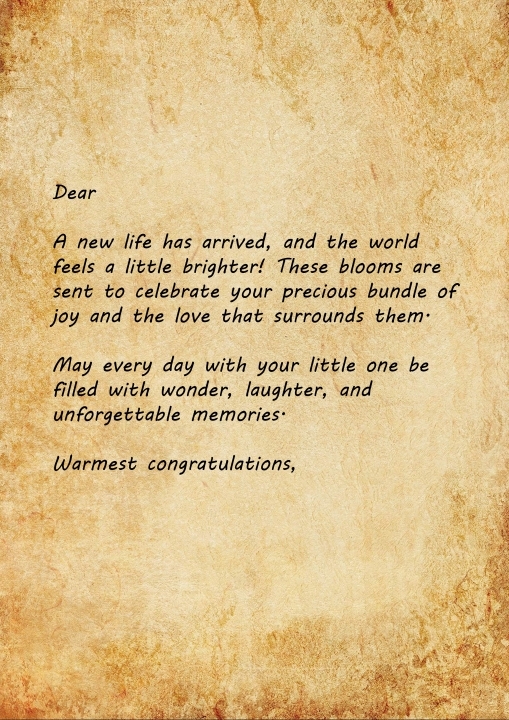 Bundle of Joy   New born Flower Letter