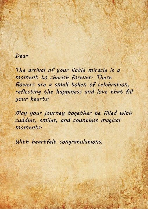 Tiny Miracles   New born Flower Letter
