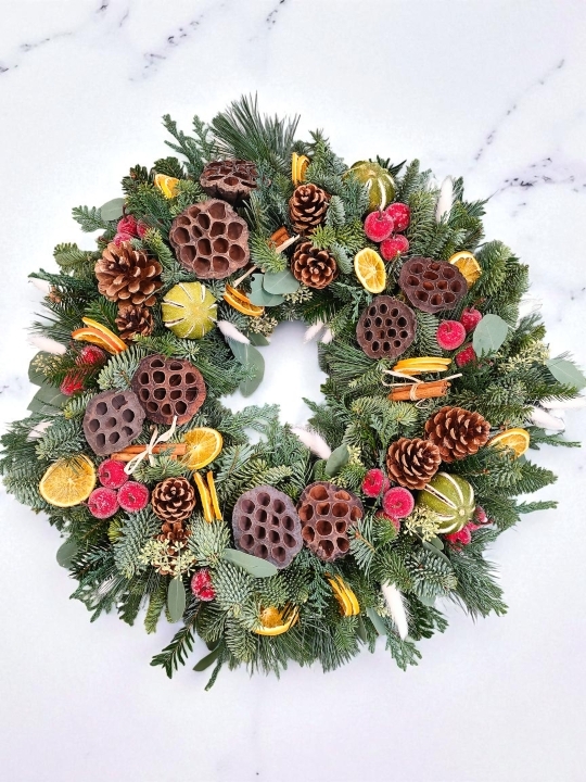 'Golden Orchard' Christmas Wreath