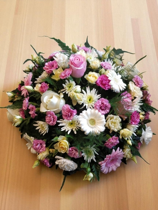 Blush Serenity Funeral Posy