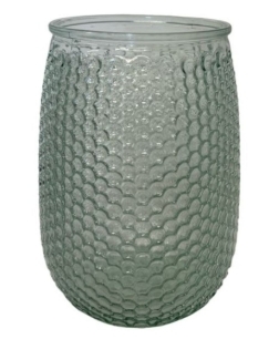 Clear honeycomb vase
