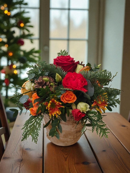 Fireside Christmas Arrangement