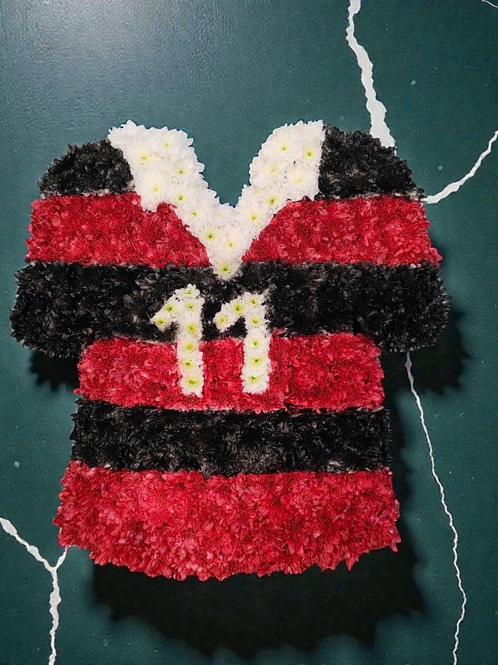 Funeral Rugby Shirt Tribute