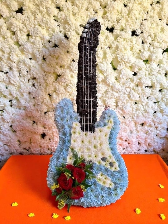 Guitar funeral tribute