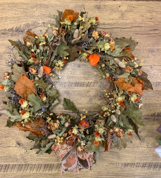 Harvest Whisper Dried Flower Wreath