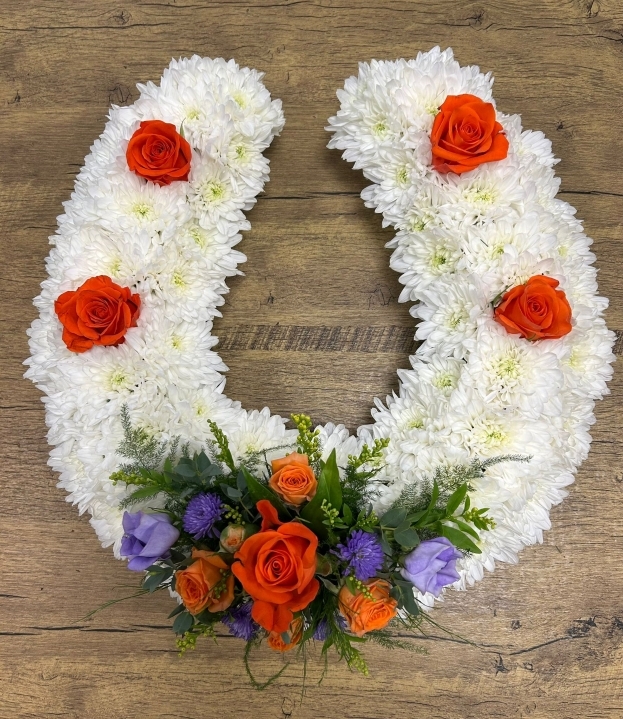 Horseshoe Funeral Floral Arrangement